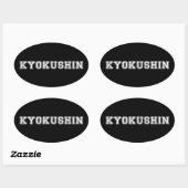 Sticker Ovale Kyokushin Karate (Feuille)