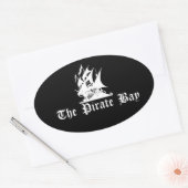 Sticker Ovale La baie de Pirate (Enveloppe)