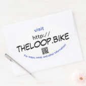 Sticker Ovale La Boule ! Informations sur la piste cyclable de T (Enveloppe)