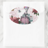 Sticker Ovale la cage aux oiseaux (Sac)