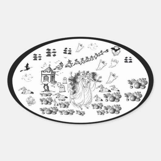 Sticker Ovale La cérémonie hantée - (Devant)
