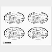 Sticker Ovale La cérémonie hantée - (Feuille)