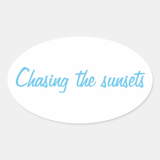 Sticker Ovale La Chasse Aux Couchers De Soleil (Devant)