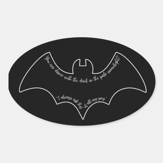 Sticker Ovale La citation de Joker de Batman (1989) (Devant)