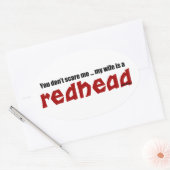 Sticker Ovale La femme est une rousse (Enveloppe)