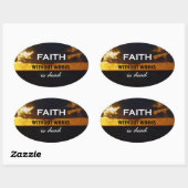 Sticker Ovale La Foi Sans Oeuvre Est Morte (Feuille)