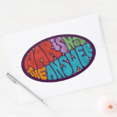 Sticker Ovale La Guerre N'Est Pas La Réponse (Enveloppe)