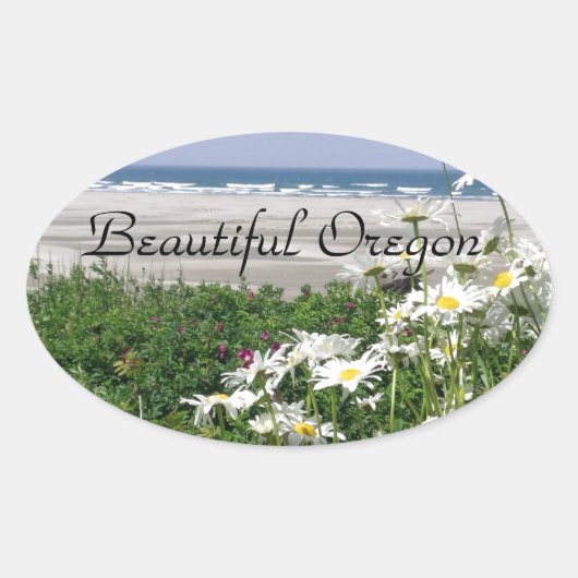 Sticker Ovale "La marguerite estivale" (Devant)