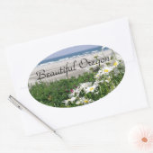 Sticker Ovale "La marguerite estivale" (Enveloppe)