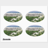 Sticker Ovale "La marguerite estivale" (Feuille)