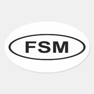 Sticker Ovale La Micronésie "FSM "