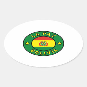 Sticker Ovale La Paz Bolivie