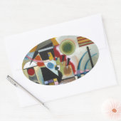 Sticker Ovale La peinture Abstraite de Kandinsky (Enveloppe)