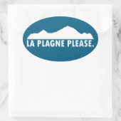Sticker Ovale La Plagne France Please (Sac)