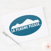 Sticker Ovale La Plagne France S'il vous plaît (Enveloppe)