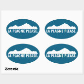 Sticker Ovale La Plagne France S'il vous plaît (Feuille)