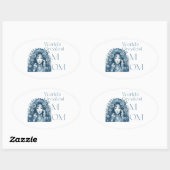 Sticker Ovale La plus grande maman du monde (Feuille)