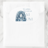 Sticker Ovale La plus grande maman du monde (Sac)