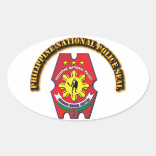 Sticker Ovale La police nationale philippine scelle avec le