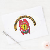 Sticker Ovale La police nationale philippine scelle avec le (Enveloppe)