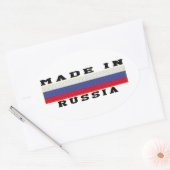 Sticker Ovale La Russie Faite Dans Les Designs (Enveloppe)