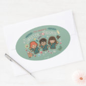 Sticker Ovale La saison est plus douce avec les amis (Enveloppe)