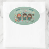 Sticker Ovale La saison est plus douce avec les amis (Sac)