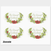 Sticker Ovale La salade des Verts (Feuille)