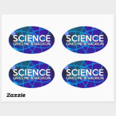 STICKER OVALE LA SCIENCE ME DONNE UN HADRON (Feuille)