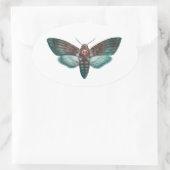 Sticker Ovale La tête de mort de Hawkmoth (Sac)