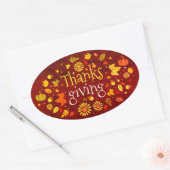 Sticker Ovale La verdure de Thanksgiving (Enveloppe)