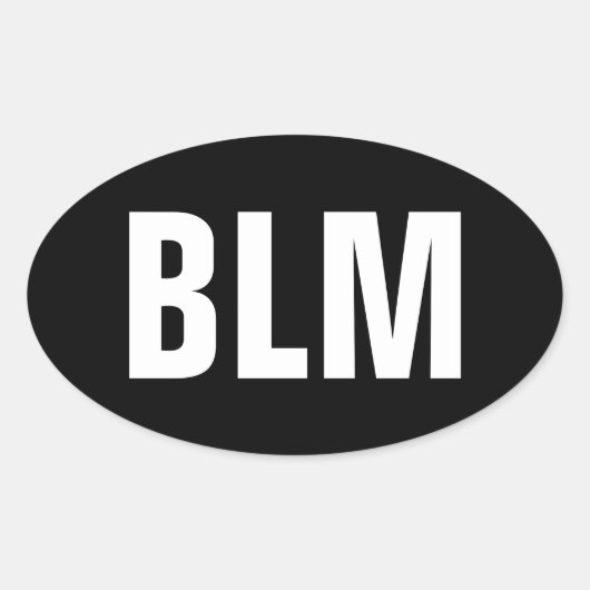 Sticker Ovale La vie noire importe (Devant)