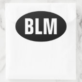 Sticker Ovale La vie noire importe (Sac)