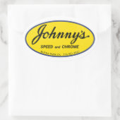 Sticker Ovale La vitesse et le chrome de Johnny (Sac)