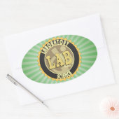 STICKER OVALE LAB BADGE LABORATOIRE SCIENCE (Enveloppe)