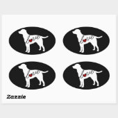 Sticker Ovale Lab Love (Feuille)