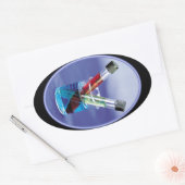 Sticker Ovale Laboratoires de Tubes et Beaker (Enveloppe)