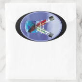 Sticker Ovale Laboratoires de Tubes et Beaker (Sac)