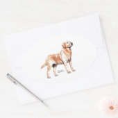 Sticker Ovale Labrador Retriever (Enveloppe)