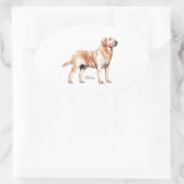 Sticker Ovale Labrador Retriever (Sac)