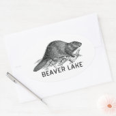 Sticker Ovale Lac Beaver (Enveloppe)