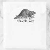 Sticker Ovale Lac Beaver (Sac)