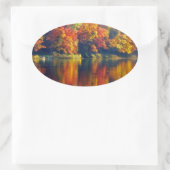Sticker Ovale Lac d'automne (Sac)