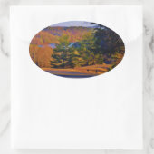 Sticker Ovale Lac Deer & Mt (Sac)