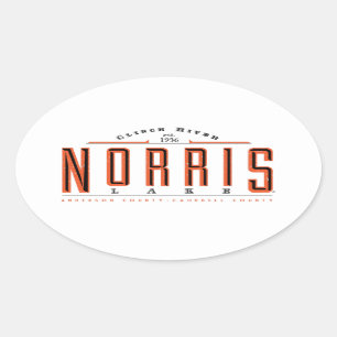 Sticker Ovale Lac Norris