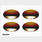Sticker Ovale Lac Sunset (Feuille)