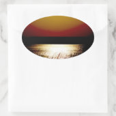 Sticker Ovale Lac Sunset (Sac)