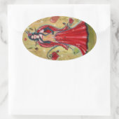 Sticker Ovale Ladybug Fairy Heart valentine fairy par Renee (Sac)