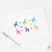 Sticker Ovale Lakeland Terrier (Enveloppe)