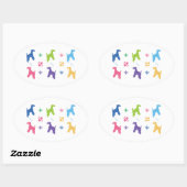 Sticker Ovale Lakeland Terrier (Feuille)